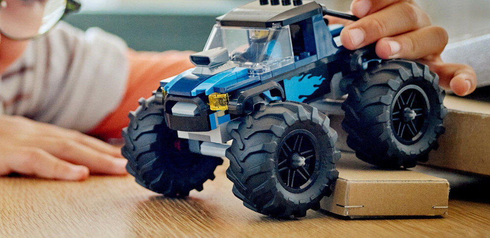 KLOCKI LEGO CITY NIEBIESKI MONSTER TRUCK 60402 zabawa przygoda