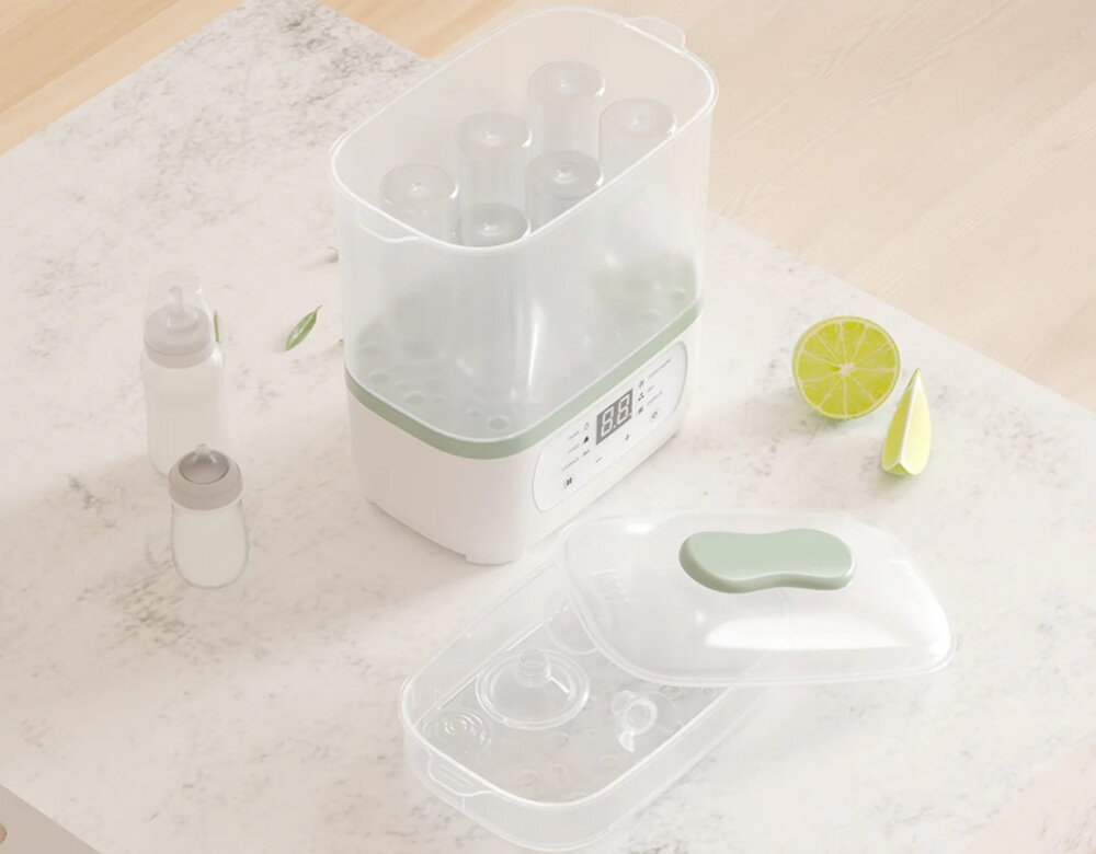 Sterylizator MOMCOZY BS002 8w1 Suszenie bez oczekiwania Funkcja suszenia gorącym powietrzem czas zakres  porządkuje codzienną rutynę