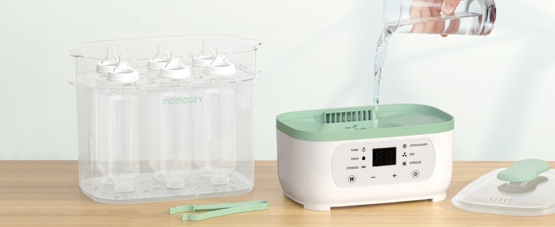 Sterylizator MOMCOZY BS002 8w1 Duża pojemność  do 8 butelek