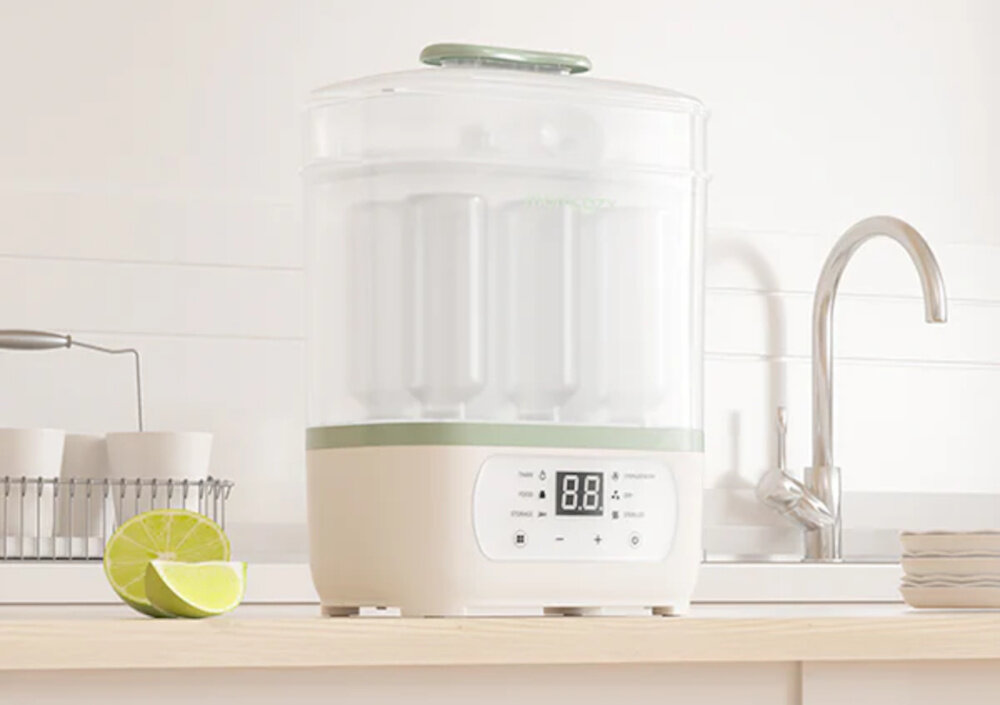 Sterylizator MOMCOZY BS002 8w1 Sterylność nawet do 24 godzin sterylność elastyczność w planowaniu karmień i przygotowań