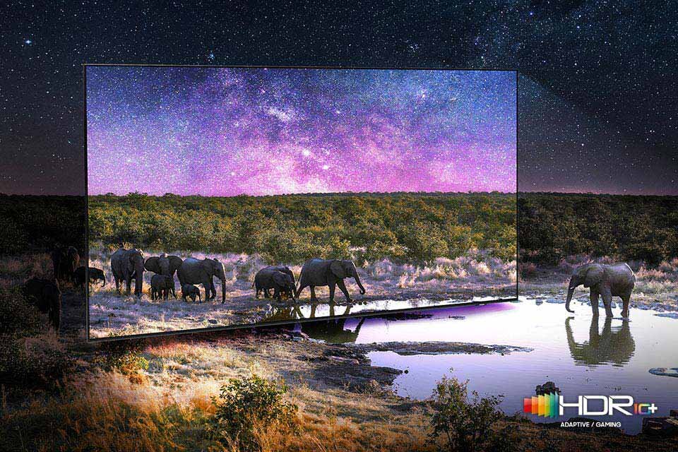 Adaptacyjne kolory w technologii HDR 10+ zapewniają doskonałe odwzorowanie obrazu na ekranie telewizora Samsung Neo QLED QN85C