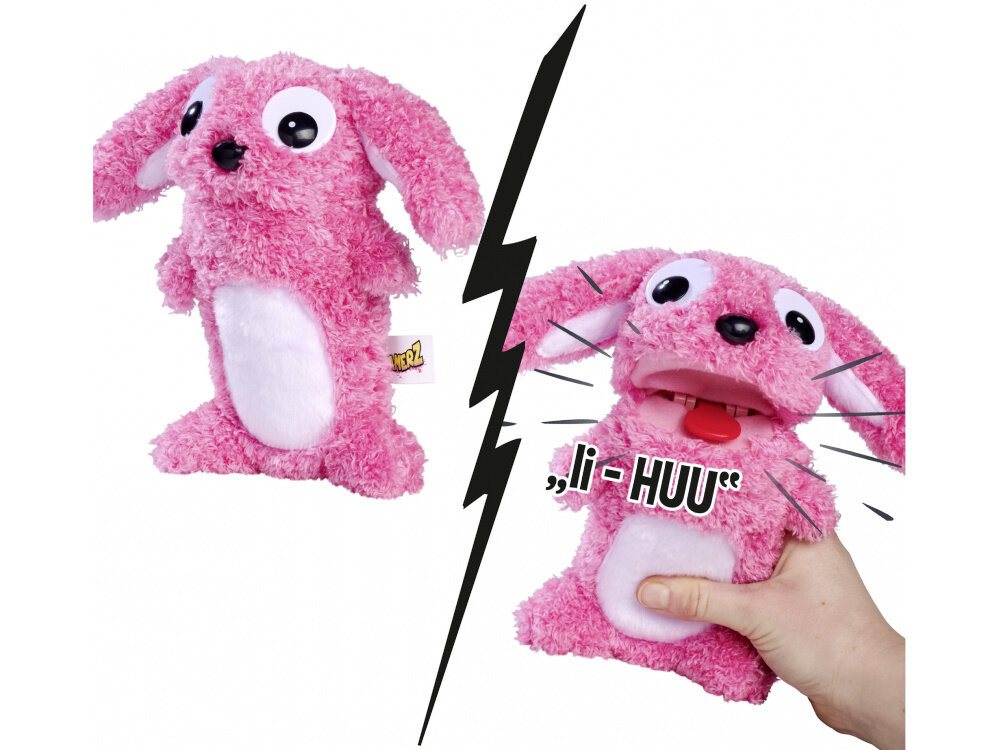 Maskotka SIMBA ScreamerZ Króliczek 105953332 zasilanie dwie baterie typu AAA moc radosci smiechu zabawy prosta w obsludze