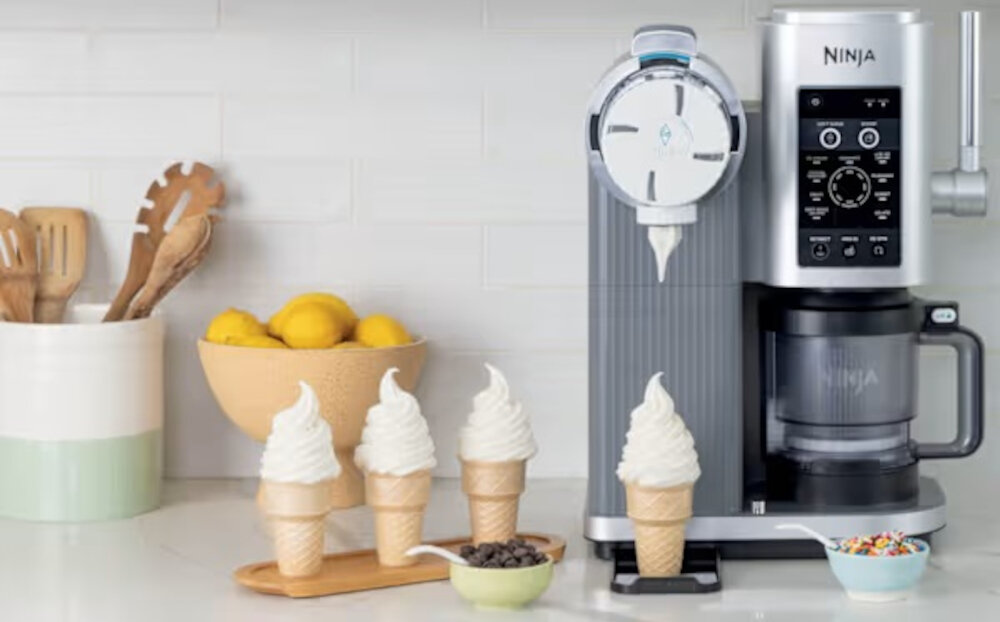 Maszynka do lodów NINJA Creami Swirl NC701EU Wydajność i stabilność pracy moc waga wtmiary komfort użytkowania głębokość 48,48 cm  przewód o długości 0,8 m 