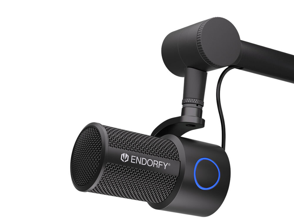 Mikrofon ENDORFY Solum Studio kardioidalna charakterystyka precyzyjna pozłacana membrana stabilne ramię chowany kabel USB-A / USB-C o długości 3m
