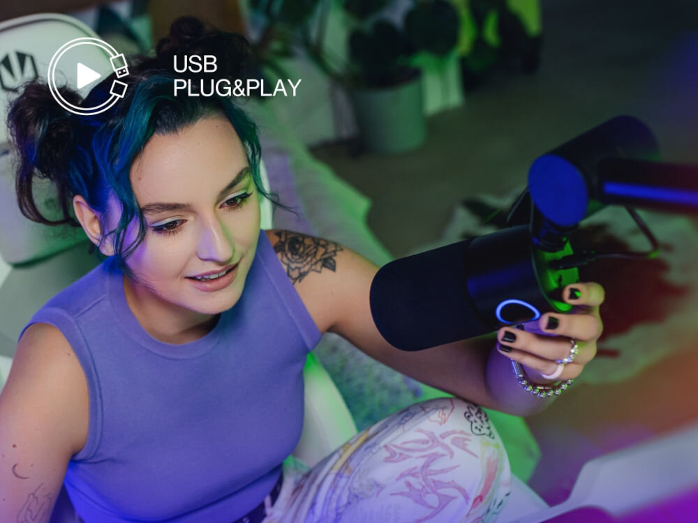 Mikrofon ENDORFY Solum Studio plug&play kompatybilność z Windows MacOS Linux