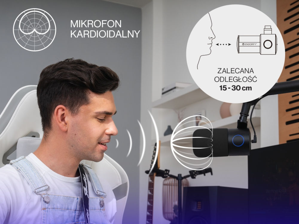 Mikrofon ENDORFY Solum Studio kardioidalna charaktertystyka