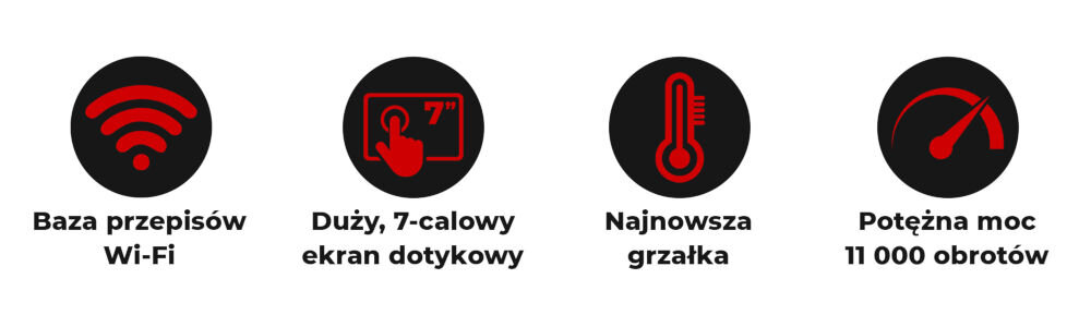 Robot wielofunkcyjny COBBO 7 Termorobot TC-7B (WiFi) 1500W z wbudowaną wagą i funkcją gotowania funkcja wi-fi automatyczna aktualizacja przepisów przepisy aplikacja mobilna