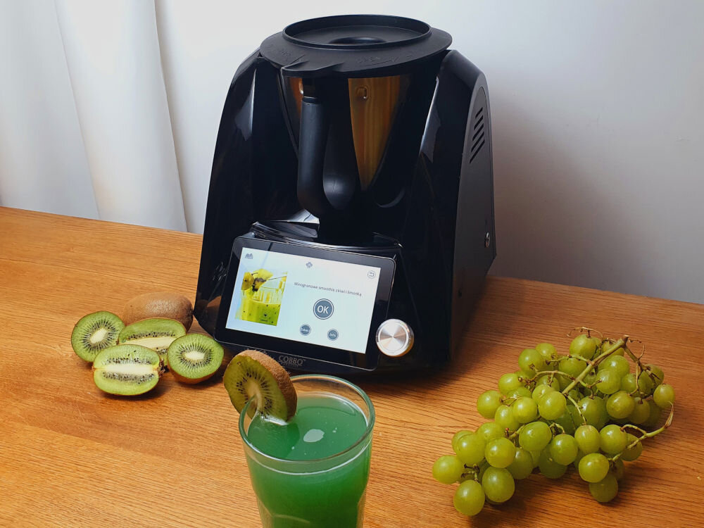 Robot wielofunkcyjny COBBO 7 Termorobot TC-7B (WiFi) 1500W z wbudowaną wagą i funkcją gotowania system grzewczy temperatura najróżniejsze techniki roztapianie podgrzewanie smażenie