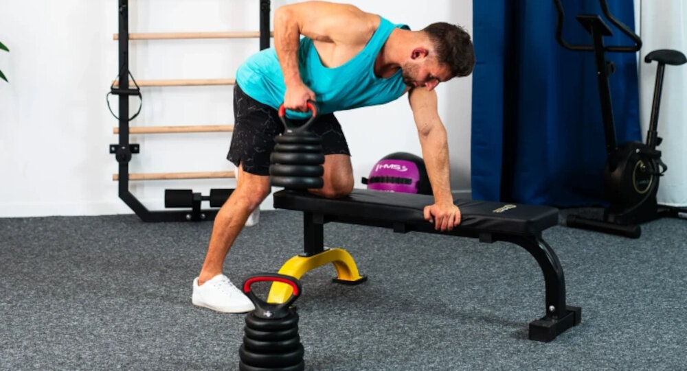 Zestaw hantli HMS 6w1 kettelbell zestaw poprawa wydolnosc