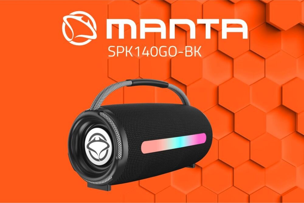 Głośnik mobilny MANTA SPK140GO-BK Radio FM Czarny