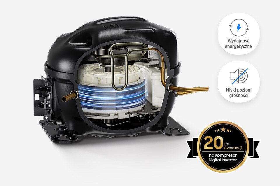 Udoskonalony kompresor Digital Inverter w lodówce Side by Side z oferty Media Expert