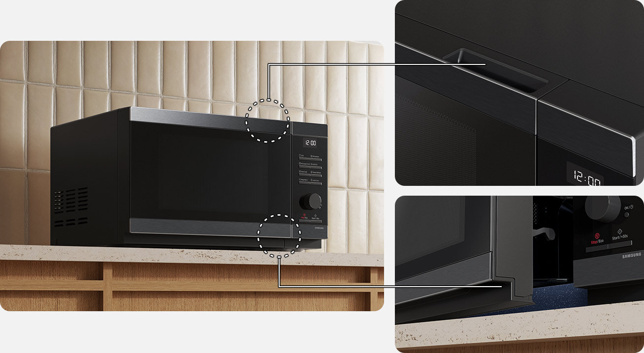 Atrakcyjny wygląd kuchenki mikrofalowej Samsung pasuje do każdej kuchni