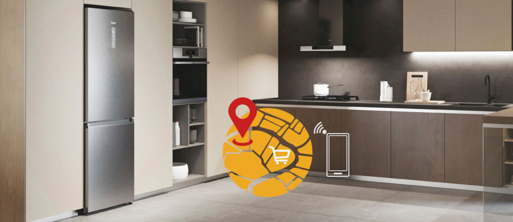 LODÓWKA HAIER HDPW5618CNPK Proaktywna temperatura AI Sztuczna inteligencja sterowanie zdalne metoda geolokalizacji