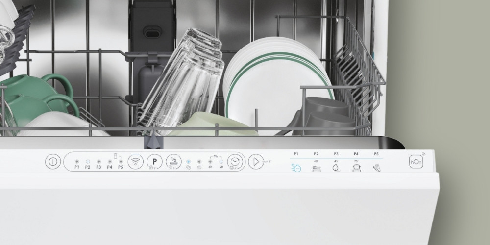 Zmywarka CANDY RapidÓ CIP 3E7L0W Dotykowy wyświetlacz panel sterowanie interfejs ustawienia programy obsługa