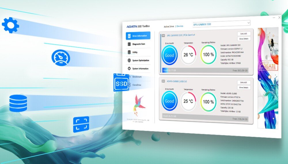 Dysk ADATA Ultimate SU650 2TB SSD oprogramowanie narzędzia funkcje