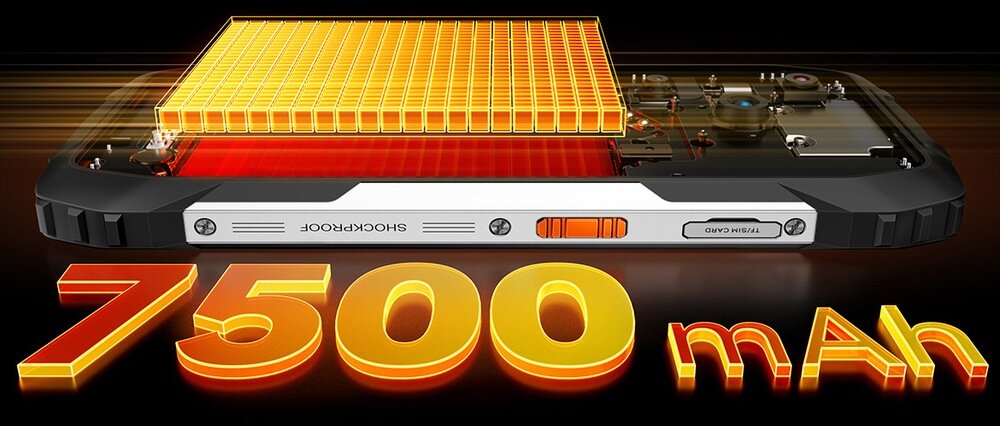 Smartfon OSCAL Pilot 3 Akumulator o pojemności 7500 mAh Obsługa szybkiego ładowania 33 W 