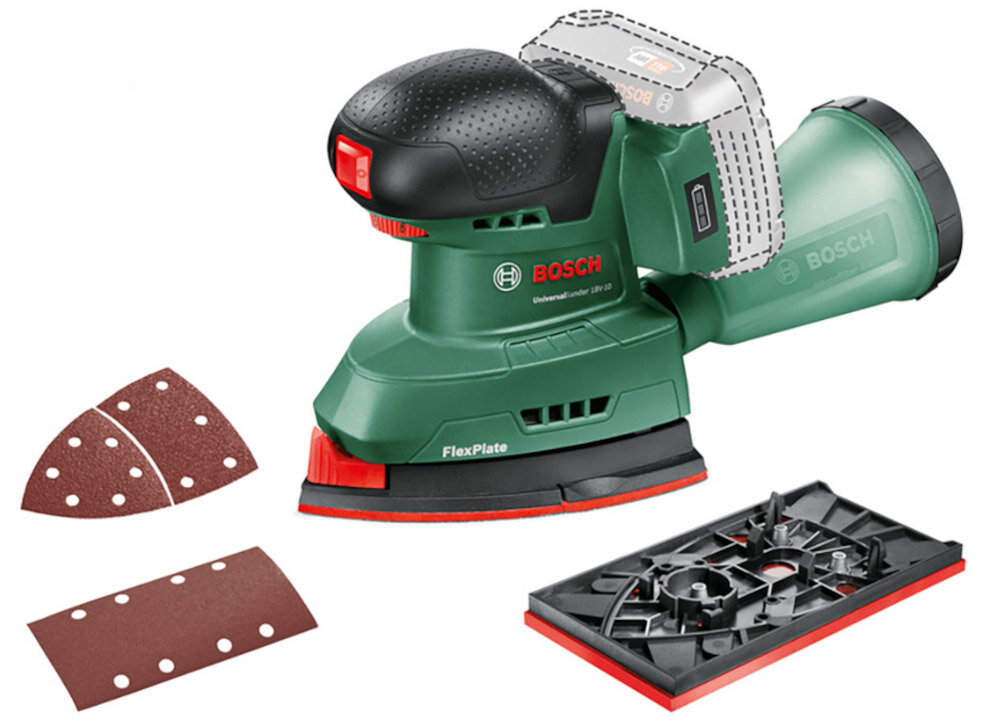 Szlifierka BOSCH UniversalSander 18V-10 06033E3100 zestaw