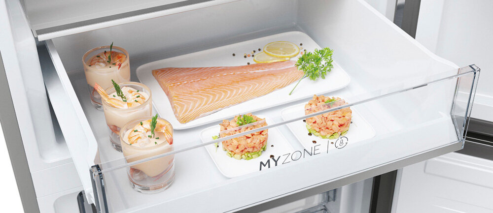 LODÓWKA HAIER HDPW5618CNPK szuflada My Zone warzywa owoce ryby sera świeżość smak