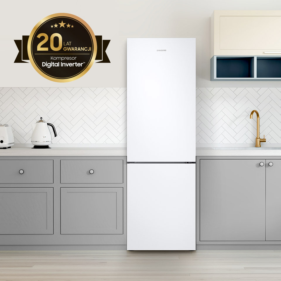 Media Expert - lodówka Samsung RB33B610EWW - 20 lat gwarancji na kompresor Digital Inverter