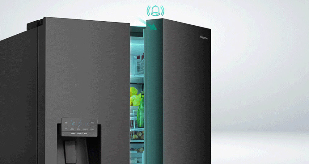 LODÓWKA HISENSE RS694N4GBE alarm dźwięk drzwi otwarcie czujnik