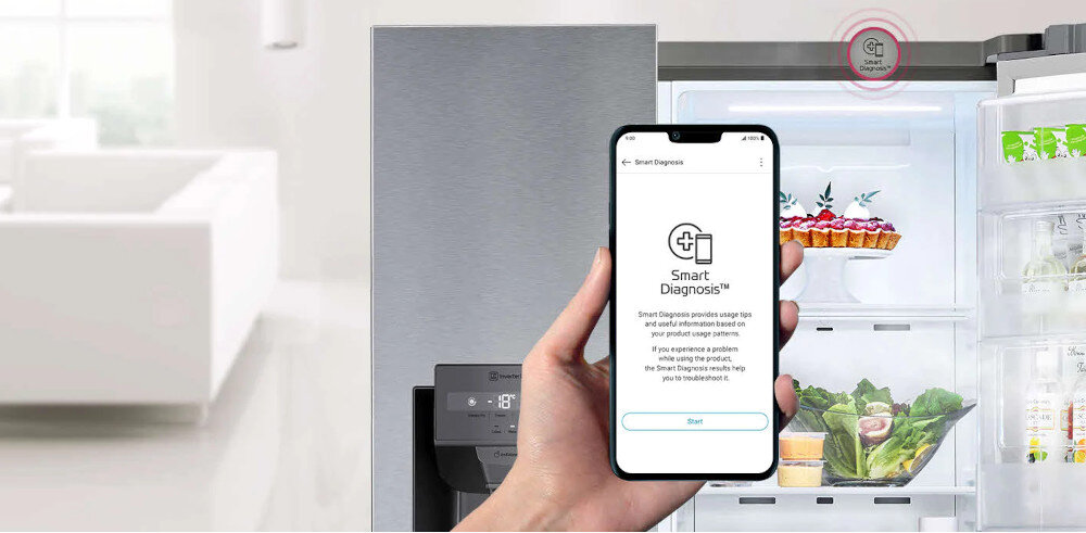 LODÓWKA LG GSXV90MCAE aplikacja LG ThinQ™
