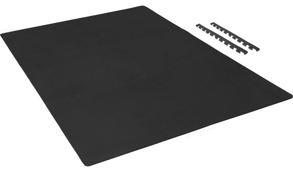 Mata pod sprzęt fitness GORILLA SPORTS - mata w całości na białym tle