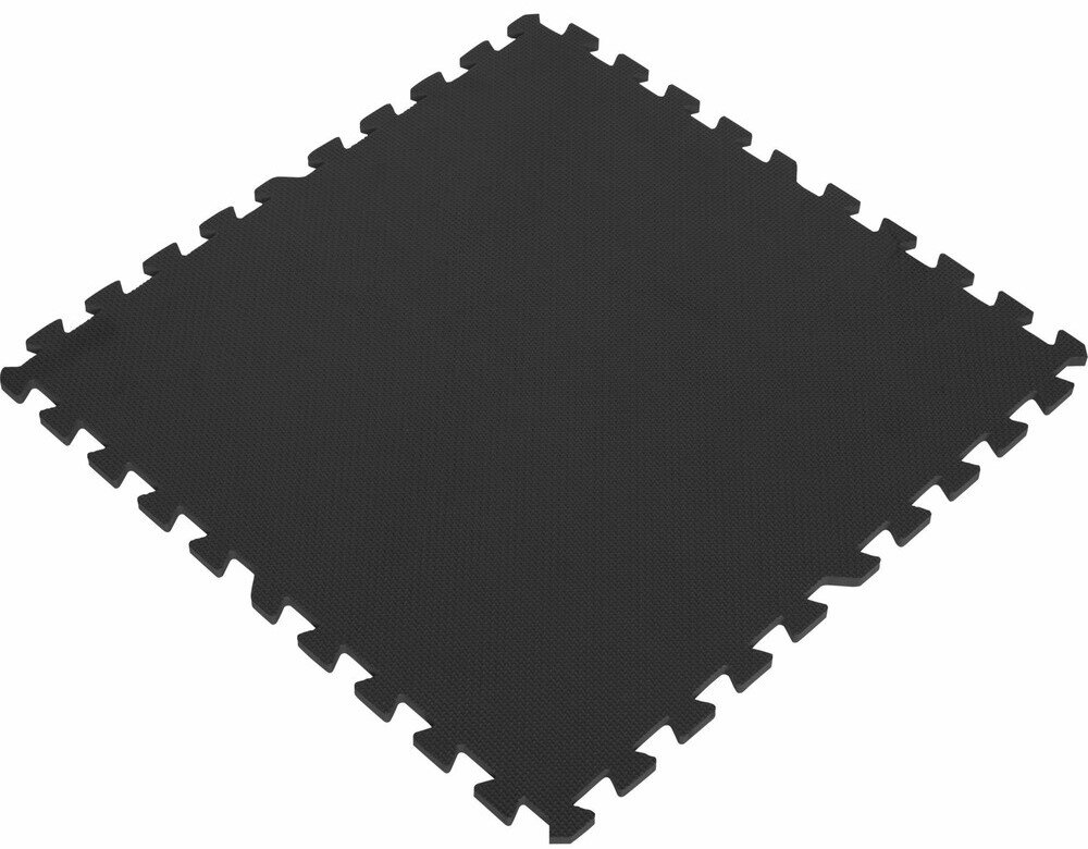 Mata pod sprzęt fitness GORILLA SPORTS 6 elementów o wymiarach 60 x 60 cm 120 x 180 cm Grubość 1,2 cm tłumi hałas chroni podłogę przed zadrapaniami oraz wgnieceniami odpornej na ścieranie pianki EVA antypoślizgowe, przyjazne dla skóry - mata na białym tle