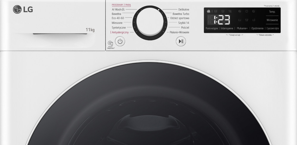 PRALKA LG F4W11500W parametry ustawienia programy cykle