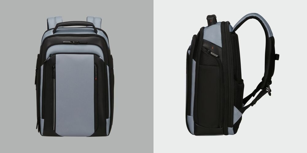 Plecak na laptopa SAMSONITE Spectrolite 4.0 15.6 cali - Rozwiązanie na każdy dzień, waga, wymiary, pojemność, plecak od frontu na szarym tle