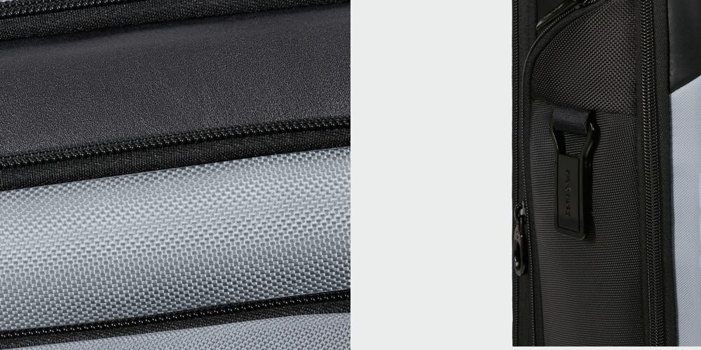 Plecak na laptopa SAMSONITE Spectrolite 4.0 15.6 cali - Trwałe i świadome materiały, Strentex, Recyclex, kadr na materiał plecaka
