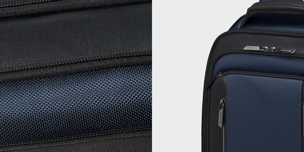 Plecak na laptopa SAMSONITE Spectrolite 4.0 15.6 cali - Trwałe i świadome materiały, Strentex, Recyclex, kadr na materiał plecaka