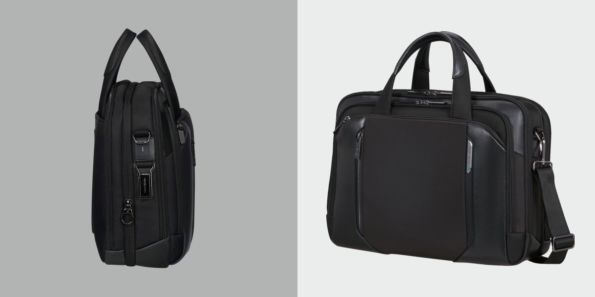 Podział na trzy komory, trzy komory, Szerokie otwieranie zamków, torba po skosie na białym tle