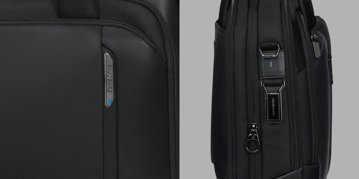 Możliwości personalizacji, arkusz naklejek, torba z boku na białym tle