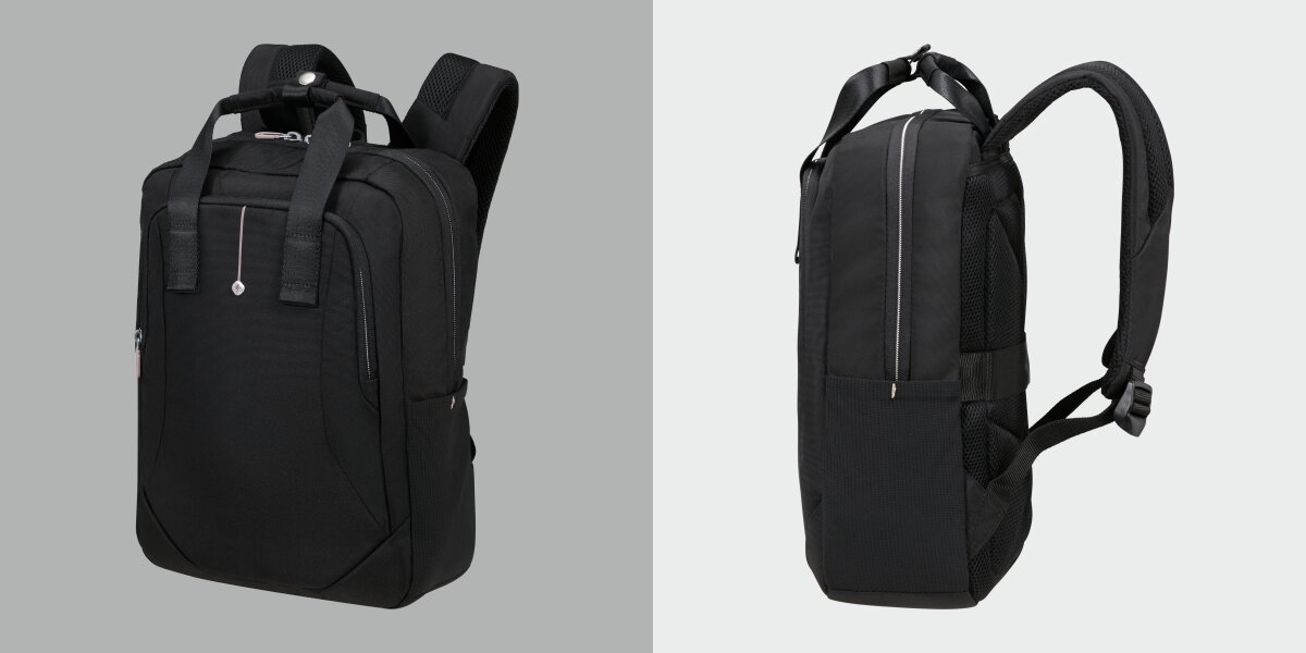 Plecak na laptopa SAMSONITE Guardit Classy 2.0 - Elegancka forma, plecak na szarym tle