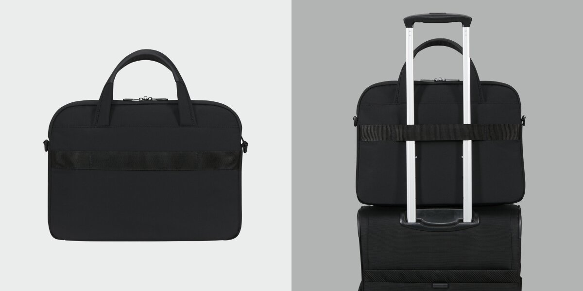 Torba na laptopa SAMSONITE Moderny Slim 15.6 cali - Wygoda w podróży, Smart Sleeve, torba od tyłu na białym tle