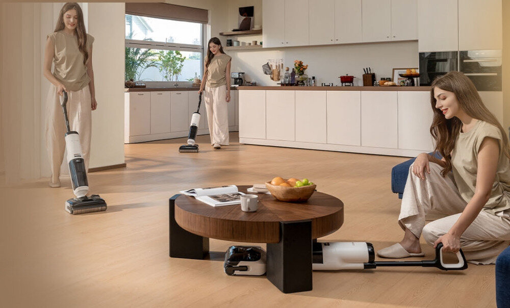 Odkurzacz TINECO Floor One S5 Max wygląd design tło prezentacja wizualizacja Czyste podłogi bez wysiłku