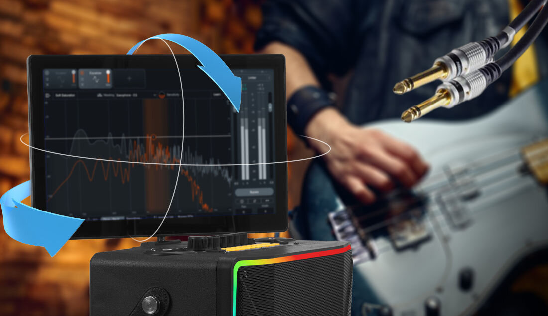 Power audio MUSICMATE KTV MM-SC900 mikrofon i gitara jednocześnie składany ekran