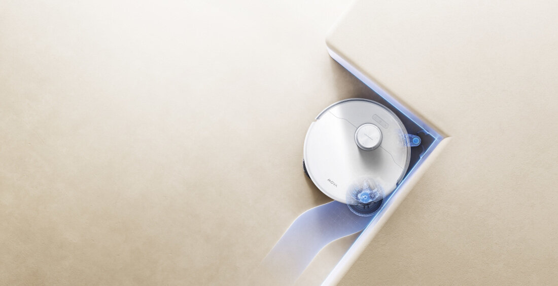 Robot sprzątający MOVA P50 Pro Ultra Dokładne czyszczenie rogów szczotka boczna system mopowania narożniki, krawędzie mebli i listwy przypodłogowe