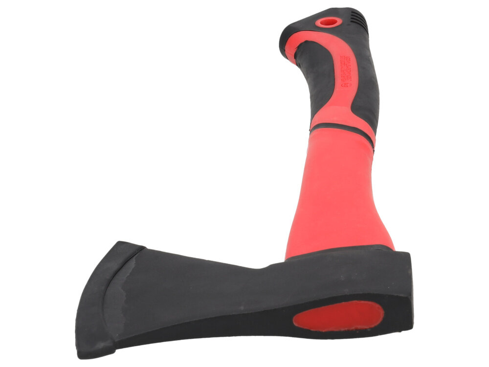 Siekiera uniwersalna DEDRA 13M811 0.8 kg wbudowany pierscien z miekkiego tworzywa sztucznego gumowa oslona na ostrzu bezpieczenstwo ochrona logo DEDRA laserowo naniesione na obuch