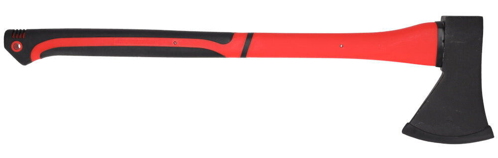 Siekiera uniwersalna DEDRA 13M813 1,25 kg trzonek z wytrzymalego wlokna szklanego trwalosc odpornosc na pekniecia i uszkodzenia antyposlizgowa powierzchnia uchwytu pewny stabilny chwyt wygodna efektywna bezpieczna praca