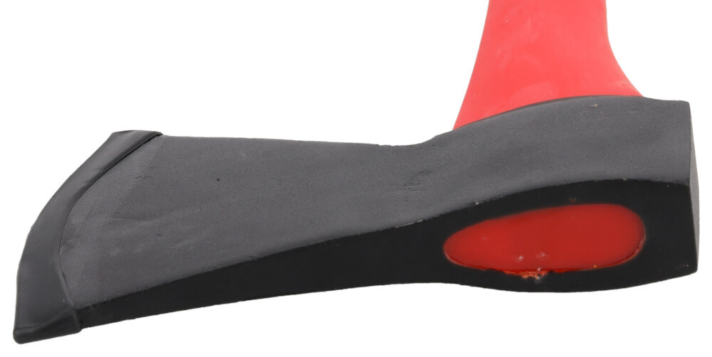 Siekiera uniwersalna DEDRA 13M814 1,5 kg wbudowany pierscien z miekkiego tworzywa sztucznego gumowa oslona na ostrzu bezpieczenstwo ochrona logo DEDRA laserowo naniesione na obuch