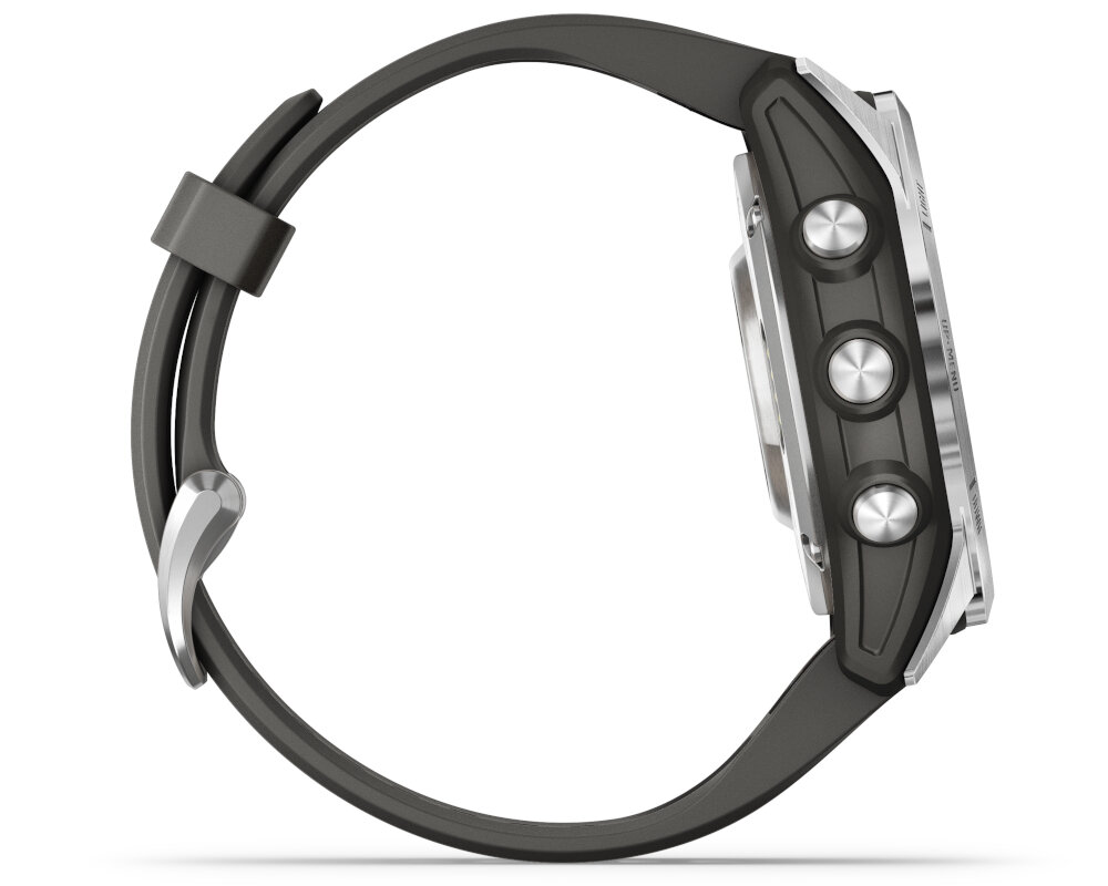 Smartwatch GARMIN Fenix 7S Pro Solar ekran bateria czujniki zdrowie sport pasek ładowanie pojemność rozdzielczość łączność sterowanie krew puls rozmowy smartfon aplikacja 