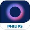 Logo przedstawia ciemnoniebieskie tło z gradientowym okręgiem w centrum, przechodzącym od fioletu do różu. Na dole widnieje napis \'PHILIPS\'.