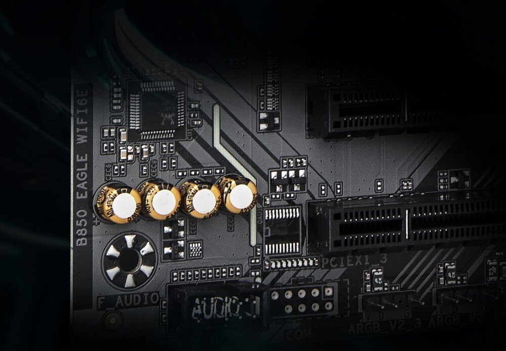 Płyta główna GIGABYTE B850 Eagle WiFi6E dźwięk jakość audio zakłócenia