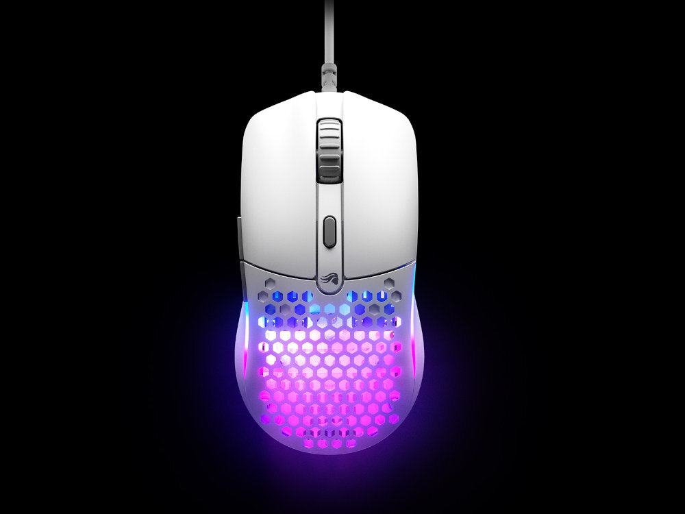 GLORIOUS O Eternal symetryczny design leży wygodnie w dłoni intensywnej gry codziennych zadań - mysz od góry z podświetleniem