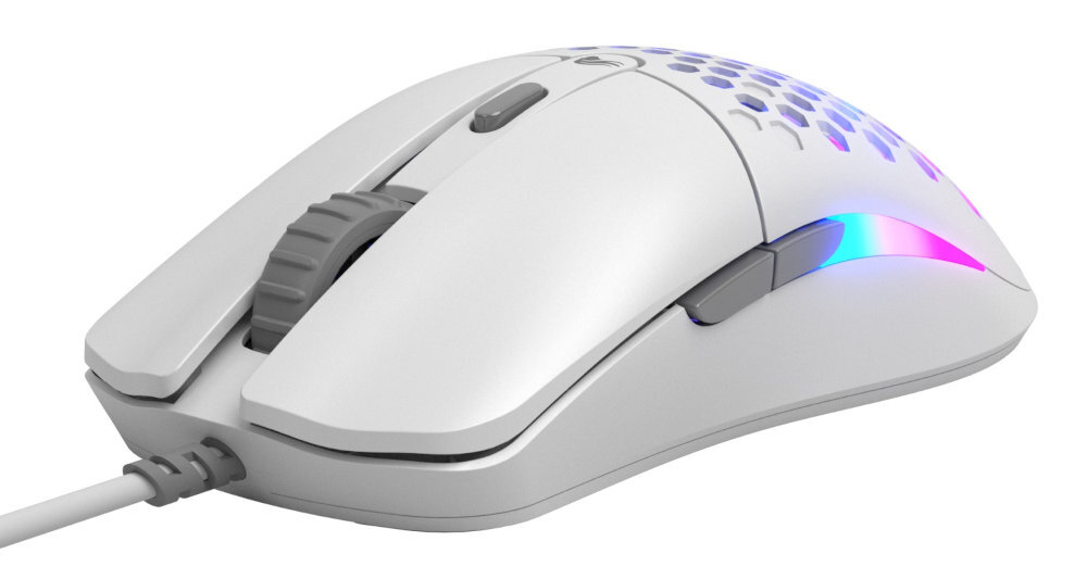 GLORIOUS O Eternal gamingowy czujnik optyczny rozdzielczości 12 000 DPI zakresowi czułości od 50 do 12 000 DPI śledzeniu 300 IPS - mysz na białym tle