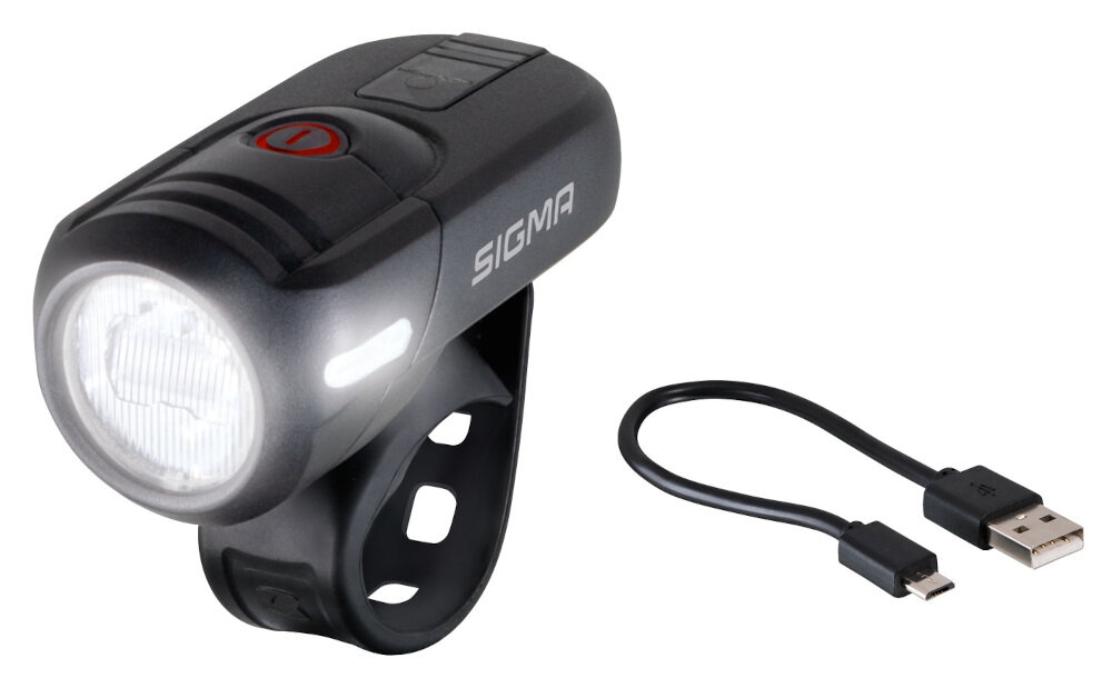 Lampka rowerowa SIGMA Aura 45 zestaw akcesoria komplet wyposazenie