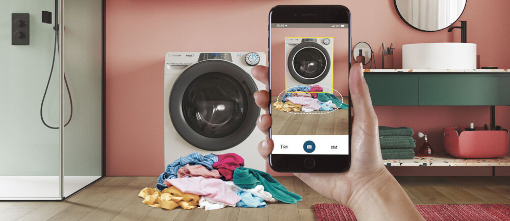 PRALKA CANDY RAPIDO RP 496BWMR8 zdjęcie aplikacja hOn dobór programu