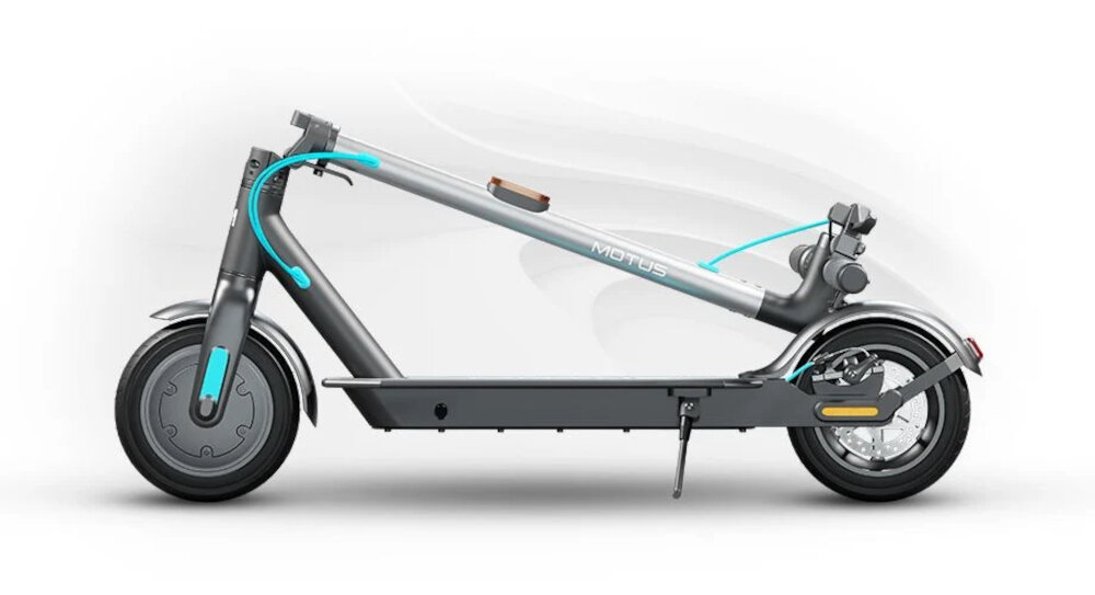 Hulajnoga elektryczna MOTUS Scooty 10 Lite GEN 5 Szary przyjazna dla srodowiska alternatywa do poruszania sie po miescie wysoka jakosc podzespolow szybka plynna bezpieczna jazda
