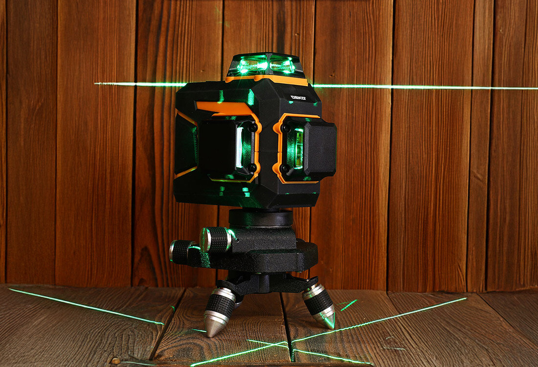Poziomica laserowa płaszczyznowa 3D DEKO DKLL12PQ1 tworzenie lini pomiar poziomowanie wysoka widocznosc